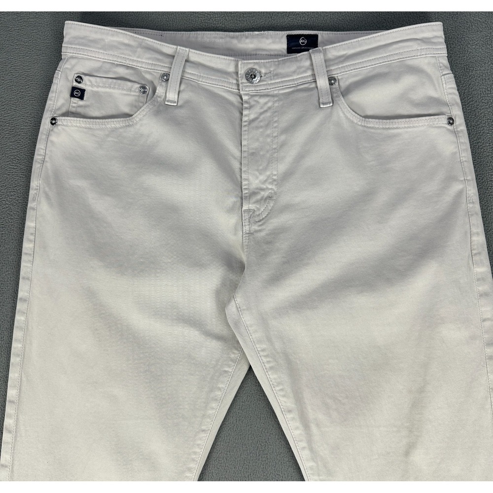 Adriano Goldschmied Pants Mens 34x36 Grey Light Wash Everett Slim Quiet Luxury